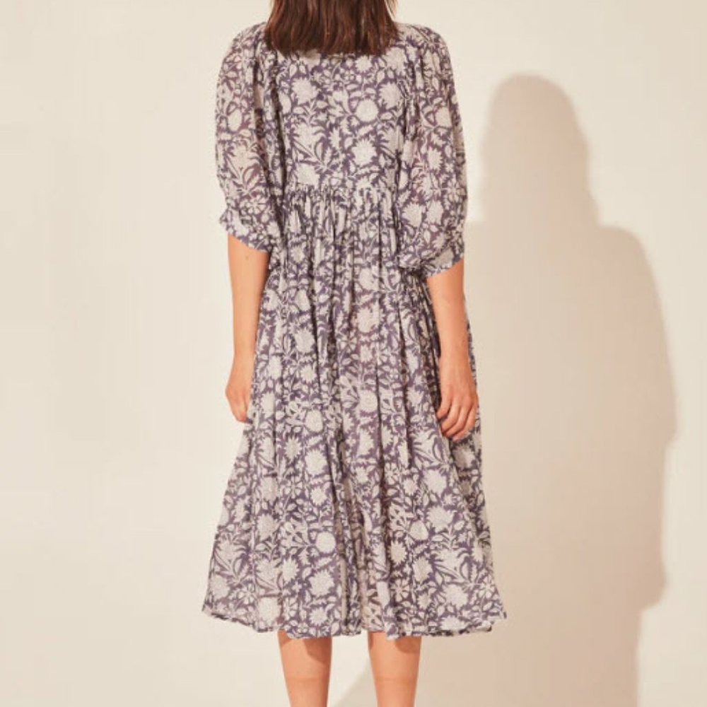 Daughters of India Kyra Midi Dress ~ Blue Iris, XL